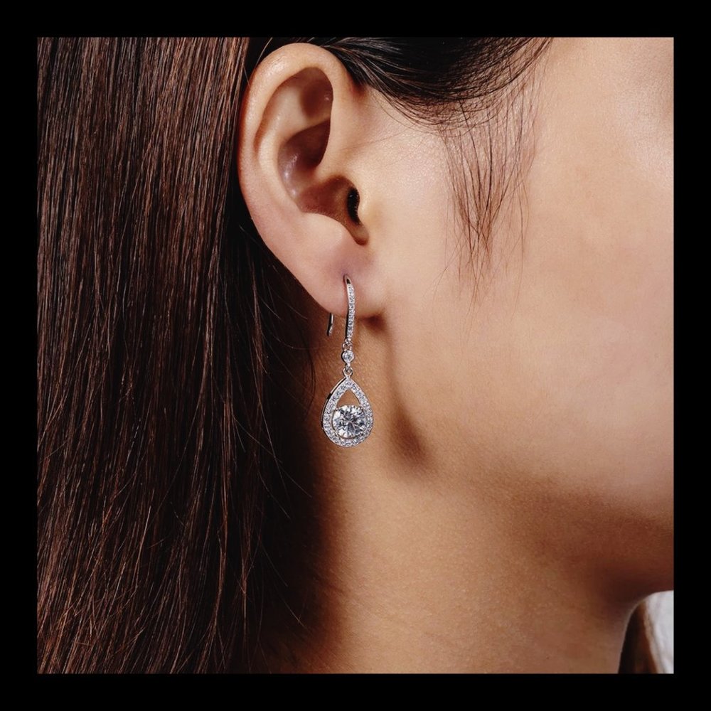 Certified 2ct. t.w. Diamond Brilliant Cut Dangle Earrings